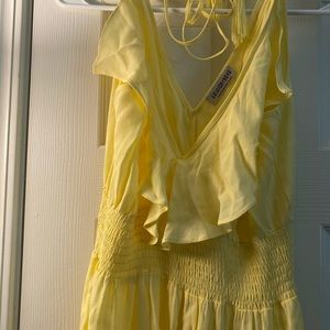 Fashion nova yellow halter dress